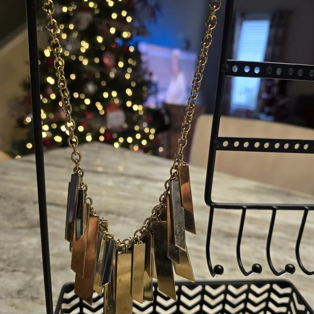 Coach Gold and Mirrored Brass Necklace/Bracelet Set